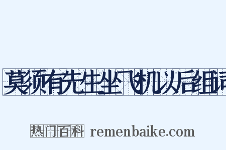 莫须有先生坐飞机以后组词是什么意思的图片